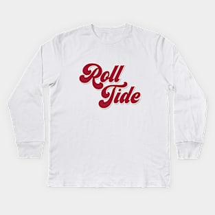 bama seventies font Kids Long Sleeve T-Shirt